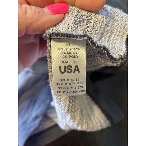 Fresh Produce Soft Blue Round Neck 3/4 Sleeve Made in USA Top Sz 14 - Picture 11 of 11